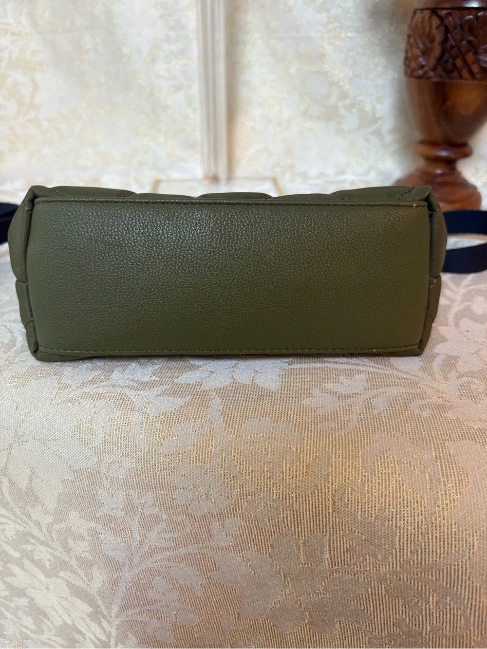 Tommy Hilfiger Olive and Navy Quilted Crossbody Bag